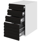 Multi-Living Køkken skuffeskab i S-Line Eg H: 70,4 cm D: 60,0 cm - 4 skuffer fuldtudtræk med softluk - Bredde: 40 cm