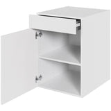 Multi-Living Køkken hyldeskab i Malet Hvid Front H: 70,4 cm D: 60,0 cm - 1 låge & skuffe deludtræk/softluk - Bredde: 50 cm