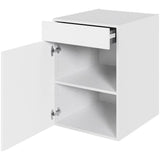 Multi-Living Køkken hyldeskab i Cibo Bianco 129 H: 70,4 cm D: 60,0 cm B:50 cm - med skuffe og hylde