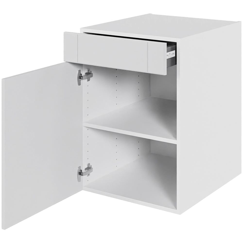 Multi-Living Køkken hyldeskab i Romantik H: 70,4 cm D: 60,0 cm - 1 låge & skuffe deludtræk/softluk - Bredde: 50 cm