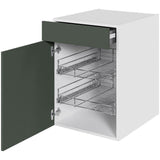 Multi-Living Køkken HQ Grydeskab i Cibo Verde 120 H: 70,4 cm D: 60,0 cm B: 50 cm- Inklusiv skuffe og 2 udtræksriste