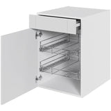 Multi-Living Køkken grydeskab i Romantik underskab H: 70,4 cm D: 60,0 cm - 2 udtræksriste 1 låge & 1 skuffe med fuldudtræk/softluk - Bredde: 50 cm