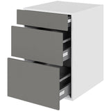 Multi-Living Køkken skuffeskab i Cibo Grigio H: 70,4 cm D: 60,0 cm - 3 skuffer deludtræk/softluk - Bredde: 50 cm