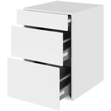 Multi-Living Køkken kolonialskab i Cibo Bianco 129 H: 70,4 cm D: 60,0 cm B: 50 cm - med 3 skuffer og deludtræk/softluk