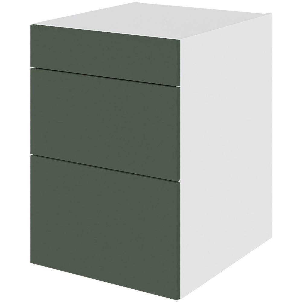 Multi-Living Køkken HQ kolonialskab i Cibo Verde 120 H: 70,4 cm D: 60,0 cm B: 50 cm - med 3 skuffer, fuldudtræk og softluk