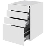 Multi-Living Køkken skuffeskab i Malet Hvid Front H: 70,4 cm D: 60,0 cm - 4 skuffer deludtræk/softluk - Bredde: 50 cm