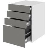 Multi-Living Køkken skuffeskab i Cibo Grigio H: 70,4 cm D: 60,0 cm - 4 skuffer deludtræk/softluk - Bredde: 50 cm