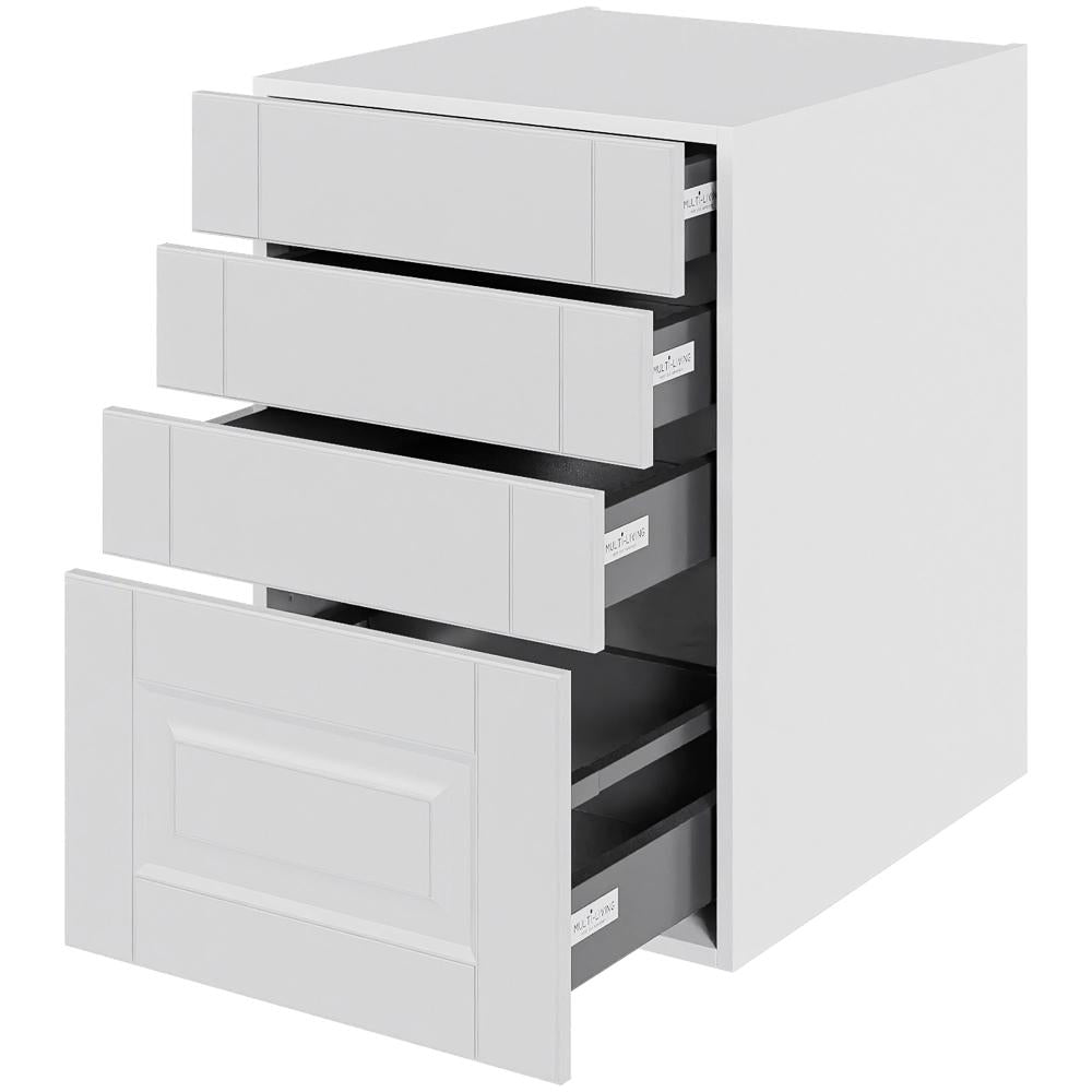 Multi-Living Køkken skuffeskab i Romantik H: 70,4 cm D: 60,0 cm - 4 skuffer deludtræk/softluk - Bredde: 50 cm