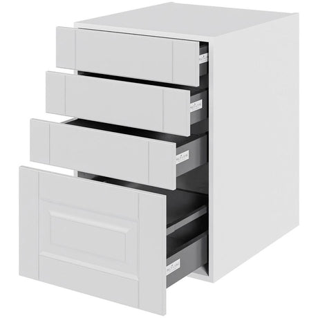 Multi-Living Køkken skuffeskab i Romantik H: 70,4 cm D: 60,0 cm - 4 skuffer deludtræk/softluk - Bredde: 50 cm