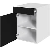 Multi-Living Køkken hyldeskab i Cibo Nero H: 70,4 cm D: 60,0 cm - 1 låge & skuffe fuldudtræk/softluk - Bredde: 50 cm