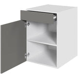 Multi-Living Køkken hyldeskab i Cibo Grigio H: 70,4 cm D: 60,0 cm - 1 låge & skuffe fuldudtræk/softluk - Bredde: 50 cm