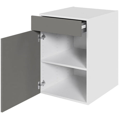 Multi-Living Køkken hyldeskab i Cibo Grigio H: 70,4 cm D: 60,0 cm - 1 låge & skuffe fuldudtræk/softluk - Bredde: 50 cm