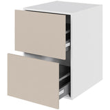Multi-Living Køkken skuffeskab i Cibo Sabbia 123 H: 70,4 cm D: 60,0 cm - 2 skuffer fuldudtræk/softluk - Bredde: 50 cm