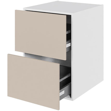 Multi-Living Køkken skuffeskab i Cibo Sabbia 123 H: 70,4 cm D: 60,0 cm - 2 skuffer fuldudtræk/softluk - Bredde: 50 cm