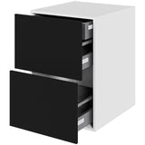 Multi-Living Køkken skuffeskab i Cibo Nero H: 70,4 cm D: 60,0 cm - 2 skuffer + indvendig bakke - Bredde: 50 cm