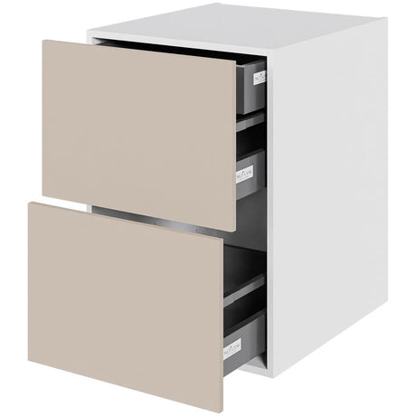 Multi-Living Køkken skuffeskab i Cibo Sabbia 123 H: 70,4 cm D: 60,0 cm - 2 skuffer + indvendig bakke - Bredde: 50 cm