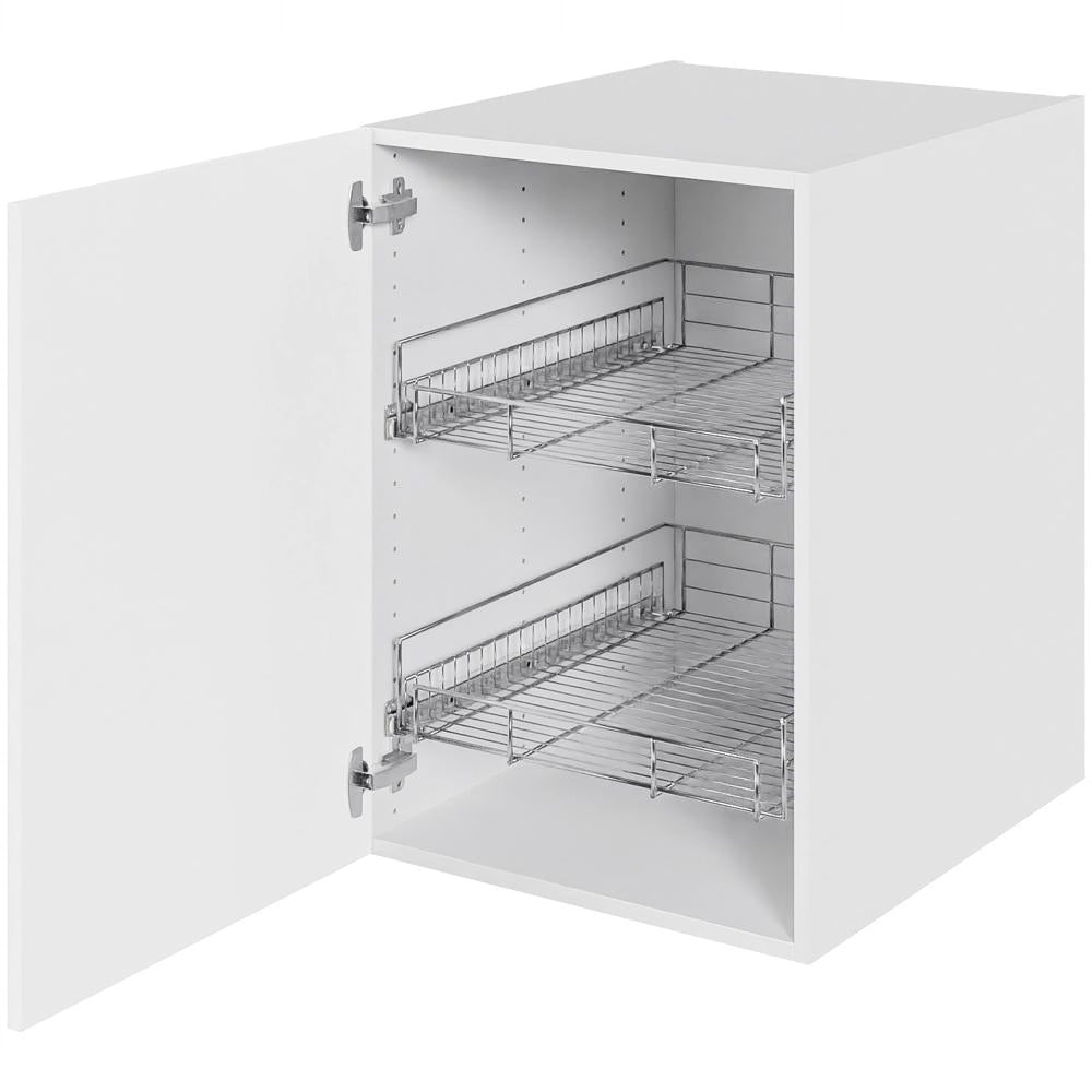 Multi-Living Køkken Grydeskab i Cibo Bianco 129 H: 70,4 cm D: 60,0 cm B: 50 cm- Inklusiv 2 udtræksriste