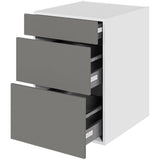 Multi-Living Køkken skuffeskab i Cibo Grigio H: 70,4 cm D: 60,0 cm - 3 skuffer fuldtudtræk/softluk - Bredde: 50 cm