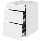 Multi-Living Køkken HQ kolonialskab i Cibo Bianco 129 H: 70,4 cm D: 60,0 cm B: 50 cm - med 3 skuffer, fuldudtræk og softluk