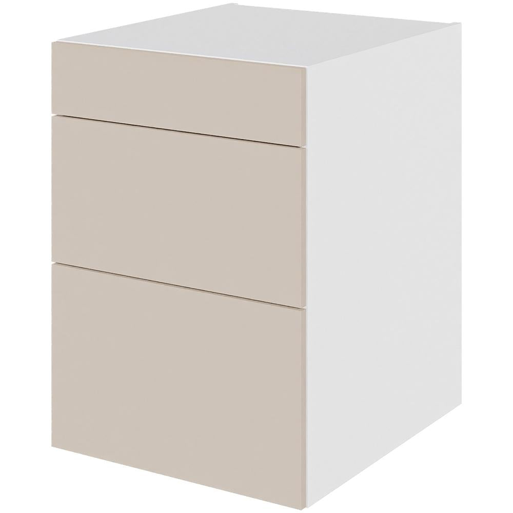 Multi-Living Køkken skuffeskab i Cibo Sabbia 123 H: 70,4 cm D: 60,0 cm - 3 skuffer fuldtudtræk/softluk - Bredde: 50 cm