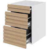 Multi-Living Køkken skuffeskab i S-Line Eg H: 70,4 cm D: 60,0 cm - 3 skuffer fuldtudtræk og softluk - Bredde: 50 cm