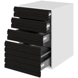 Multi-Living Køkken skuffeskab i S-Line Eg H: 70,4 cm D: 60,0 cm - 4 skuffer fuldtudtræk med softluk - Bredde: 50 cm