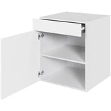 Multi-Living Køkken hyldeskab i Cibo Bianco 129 H: 70,4 cm D: 60,0 cm B:60 cm - med skuffe og hylde