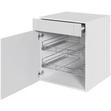 Multi-Living Køkken grydeskab i Romantik underskab H: 70,4 cm D: 60,0 cm - 2 udtræksriste 1 låge & 1 skuffe med fuldudtræk/softluk - Bredde: 60 cm