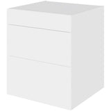 Multi-Living Køkken kolonialskab i Cibo Bianco 129 H: 70,4 cm D: 60,0 cm B: 60 cm - med 3 skuffer og deludtræk/softluk