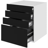 Multi-Living Køkken skuffeskab i Cibo Nero H: 70,4 cm D: 60,0 cm - 4 skuffer deludtræk/softluk - Bredde: 60 cm