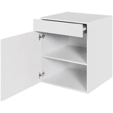 Multi-Living Køkken hyldeskab i Malet Hvid Front H: 70,4 cm D: 60,0 cm - 1 låge & skuffe fuldudtræk/softluk - Bredde: 60 cm