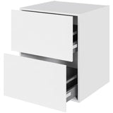 Multi-Living Køkken HQ skuffeskab i Cibo Bianco 129 H: 70,4 cm D: 60,0 cm B: 60 cm - med 2 skuffer, fuldudtræk og softluk