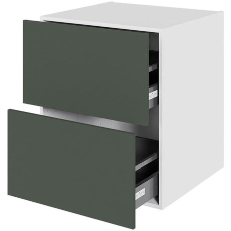 Multi-Living Køkken HQ skuffeskab i Cibo Verde 120 H: 70,4 cm D: 60,0 cm B: 60 cm - med 2 skuffer, fuldudtræk og softluk