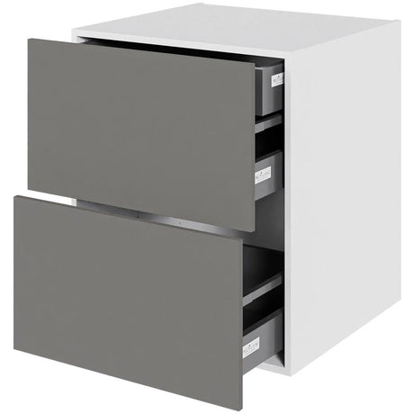 Multi-Living Køkken skuffeskab i Cibo Grigio H: 70,4 cm D: 60,0 cm - 2 skuffer + indvendig bakke - Bredde: 80 cm