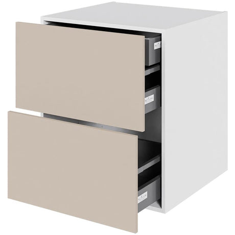 Multi-Living Køkken skuffeskab i Cibo Sabbia 123 H: 70,4 cm D: 60,0 cm - 2 skuffer + indvendig bakke - Bredde: 80 cm