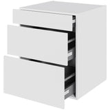 Multi-Living Køkken skuffeskab i Malet Hvid Front H: 70,4 cm D: 60,0 cm - 3 skuffer fuldtudtræk/softluk - Bredde: 60 cm