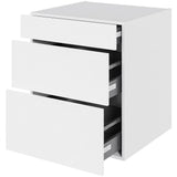 Multi-Living Køkken HQ kolonialskab i Cibo Bianco 129 H: 70,4 cm D: 60,0 cm B: 60 cm - med 3 skuffer, fuldudtræk og softluk