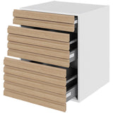 Multi-Living Køkken skuffeskab i S-Line Eg H: 70,4 cm D: 60,0 cm - 3 skuffer fuldtudtræk og softluk - Bredde: 60 cm