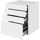 Multi-Living Køkken skuffeskab i Cibo Bianco 129 H: 70,4 cm D: 60,0 cm B: 60 cm - med 4 skuffer, fuldudtræk og softluk - inklusiv bestikindeler
