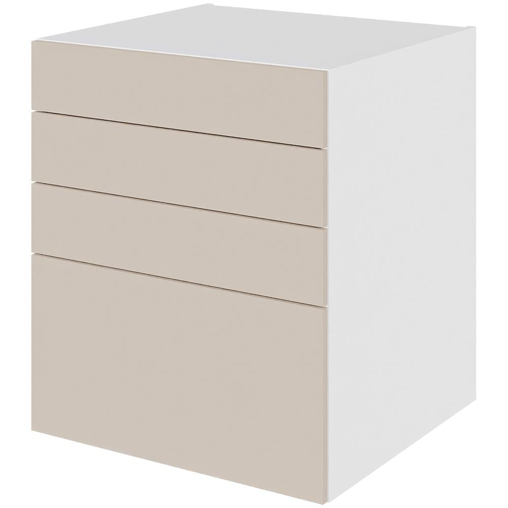 Multi-Living Køkken skuffeskab i Cibo Sabbia 123 H: 70,4 cm D: 60,0 cm - 4 skuffer fuldtudtræk/softluk - Bredde: 60 cm