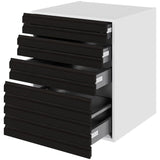 Multi-Living Køkken skuffeskab i S-Line Eg H: 70,4 cm D: 60,0 cm - 4 skuffer fuldtudtræk med softluk - Bredde: 60 cm