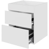 Multi-Living Køkken vaskeskab i Malet Hvid Front H: 70,4 cm D: 60,0 cm - Fuldudtræk/softluk - Bredde: 60 cm