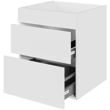 Multi-Living Køkken vaskeskab i Malet Hvid Front H: 70,4 cm D: 60,0 cm - Fuldudtræk/softluk - Bredde: 60 cm