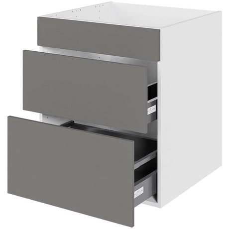 Multi-Living Køkken vaskeskab i Cibo Grigio H: 70,4 cm D: 60,0 cm - Fuldudtræk/softluk - Bredde: 60 cm