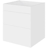 Multi-Living Køkken HQ vaskeskab/kolonialskab i Cibo Bianco 129 H: 70,4 cm D: 60,0 cm B: 60 cm - med metalforsarg, fuldudtræk og softluk
