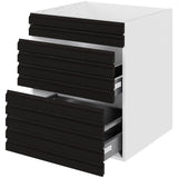 Multi-Living Køkken vaskeskab i S-Line sort Eg H: 70,4 cm D: 60,0 cm - Fuldudtræk med softluk - Bredde: 60 cm