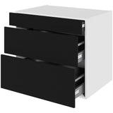 Multi-Living Køkken skuffeskab i Cibo Nero H: 70,4 cm D: 60,0 cm - 3 skuffer deludtræk/softluk - Bredde: 80 cm