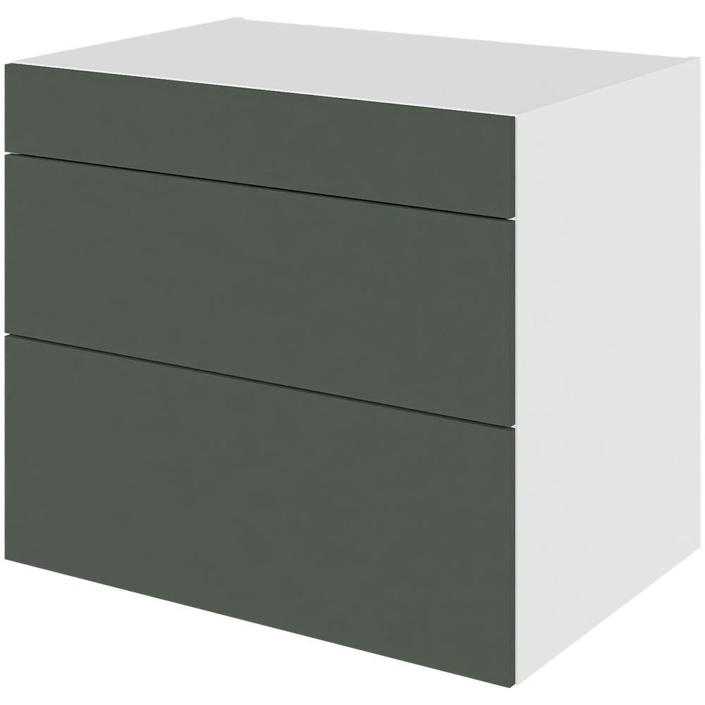 Multi-Living Køkken skuffeskab i Cibo Verde 120 H: 70,4 cm D: 60,0 cm - 3 skuffer deludtræk/softluk - Bredde: 100 cm