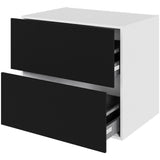 Multi-Living Køkken skuffeskab i Cibo Nero H: 70,4 cm D: 60,0 cm - 2 skuffer fuldudtræk/softluk - Bredde: 100 cm