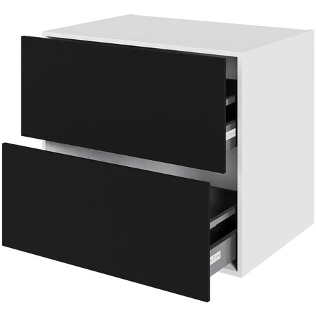 Multi-Living Køkken skuffeskab i Cibo Nero H: 70,4 cm D: 60,0 cm - 2 skuffer fuldudtræk/softluk - Bredde: 100 cm